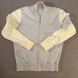 Outdoor Voices Dove & Bone Pickup Bomber Track Jacket, size XS